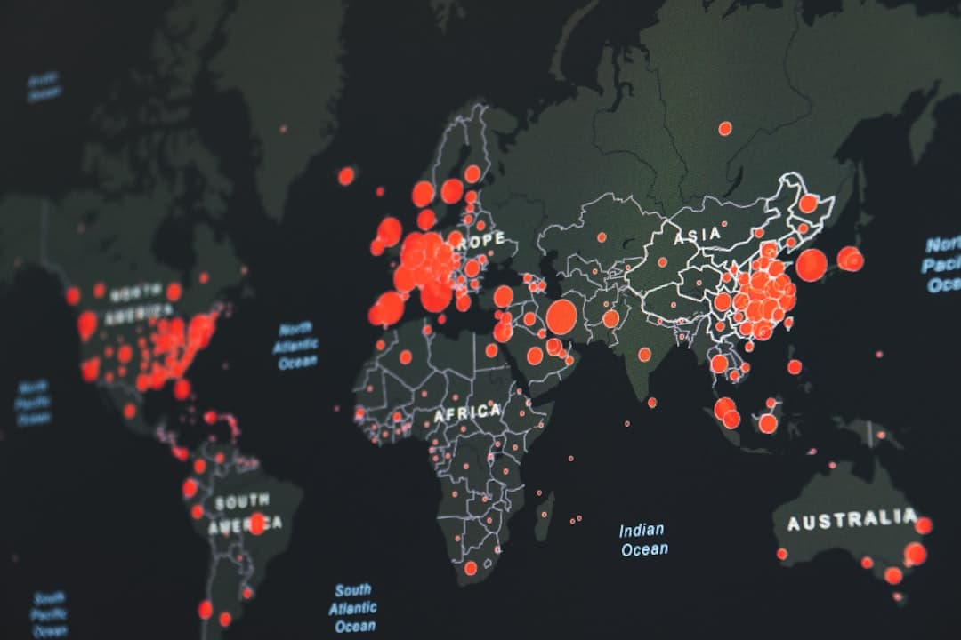 Thematic data map with shaded regions
